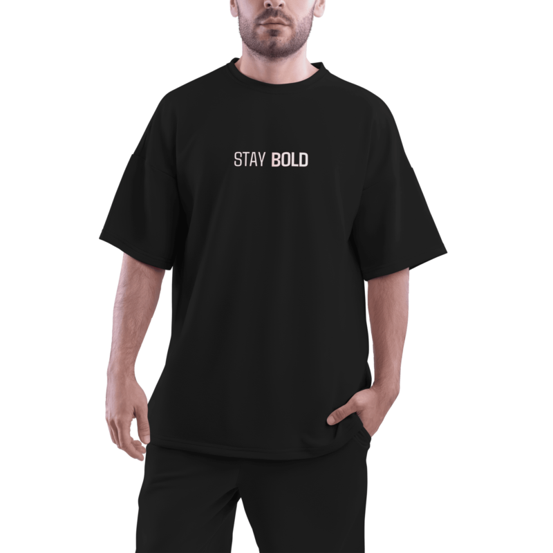 Stay Bold Oversized T shirt - Black Small