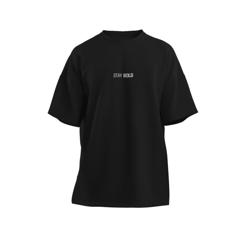 Stay Bold Oversized T shirt - Black Medium