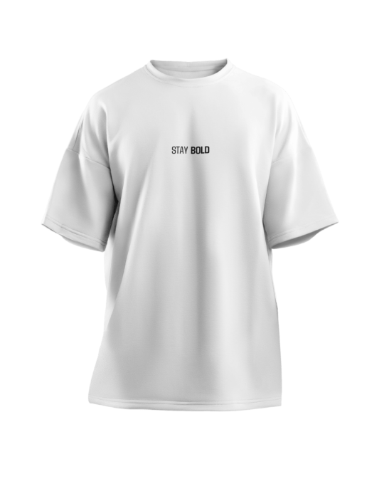 Stay Bold Oversized T shirt - White Large